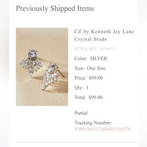 Elegant Silver Crystal Earrings BHLDN